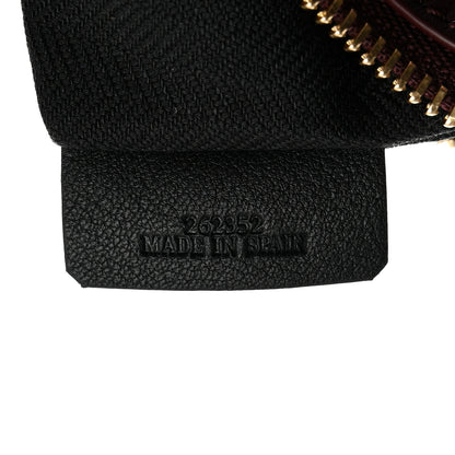 Loewe Shiny Nappa Calfskin Flamenco Knot Pouch Burgundy Emerald 7 of 7