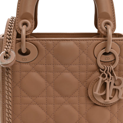 Christian Dior Ultra Matte Calfskin Cannage Mini Lady Dior Light Beige 8 of 10