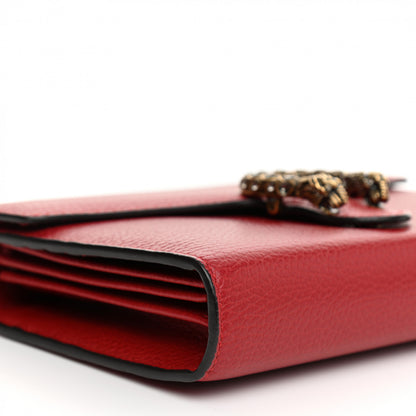 Gucci Calfskin Mini Dionysus Chain Wallet Hibiscus Red 5 of 10