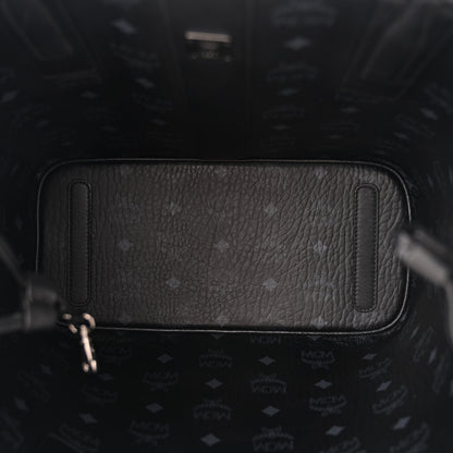 MCM Visetos Small Liz Reversible Shopper Tote Black 10 of 19