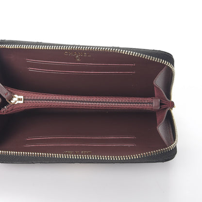Chanel Aged Calfskin Quilted Small Lucky Charms 2.55 Reissue Zip Around Wallet Black 5 of 8