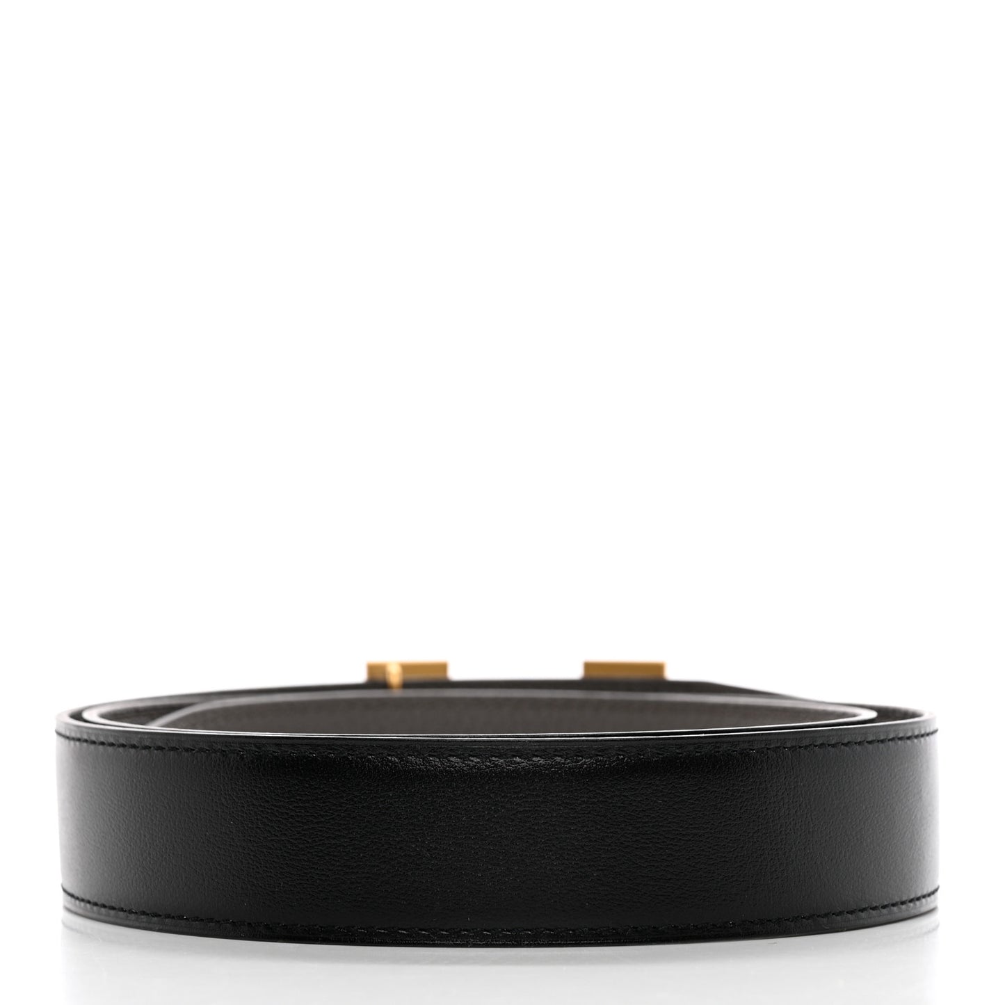Box Togo Brushed H Belt 90 Black Etain