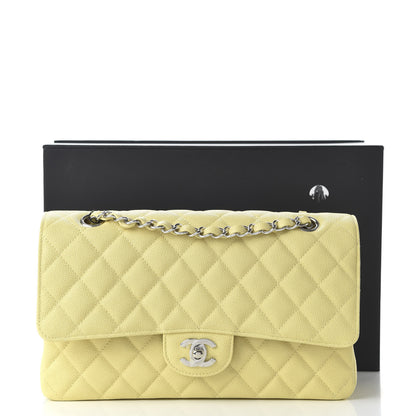 Chanel Caviar Quilted Medium Double Flap Light Yellow 11 of 11