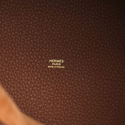 Hermes Taurillon Clemence Picotin Lock 22 MM Gold 6 of 9