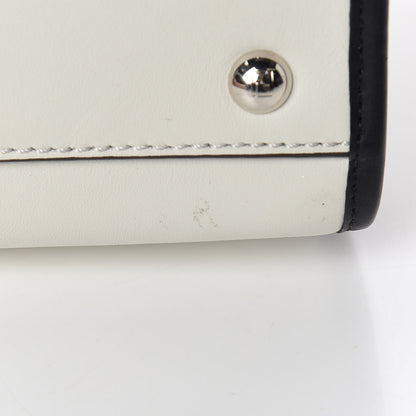 Fendi Vitello Century Opaco F is Fendi Bi-Color Regular Runaway Satchel White Ice Black 12 of 12