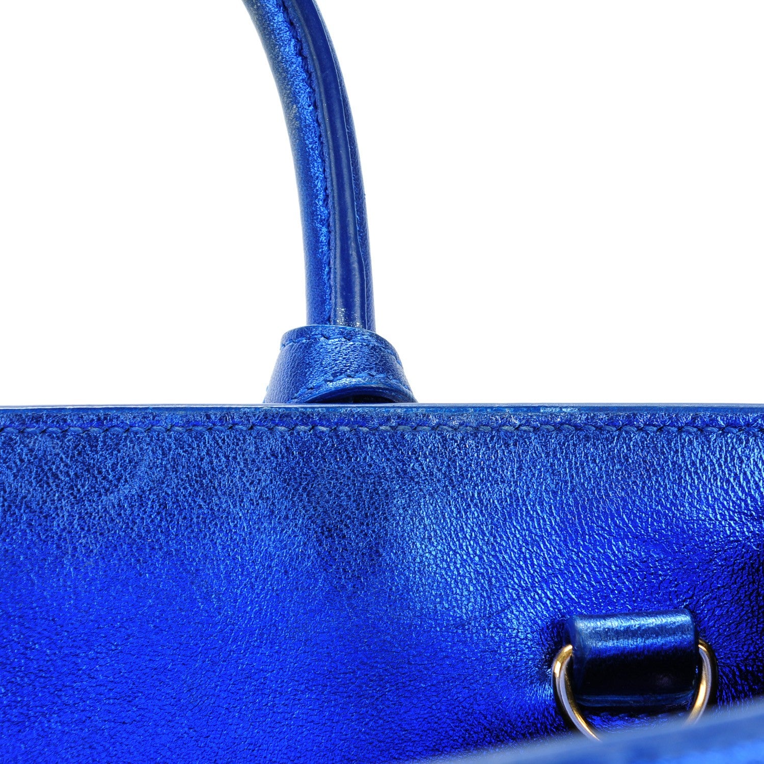 Saint Laurent Metallic Calfskin Nano Sac De Jour Royal Blue 9 of 9