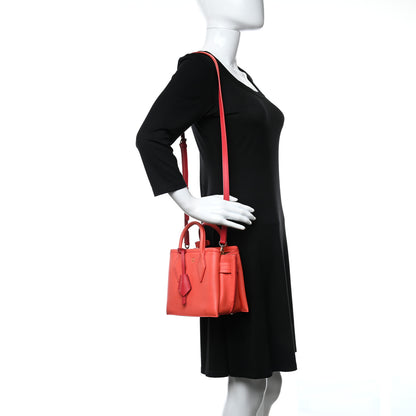 MCM Grained Calfskin Mini Neo Milla Tote Coral 2 of 8
