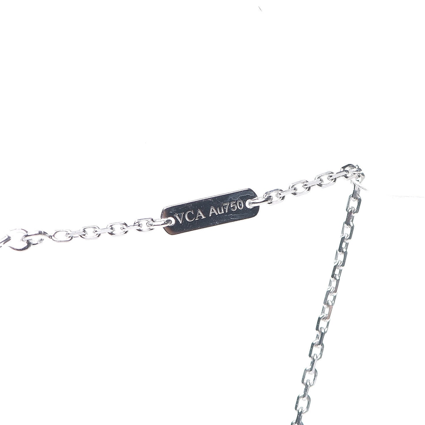 18K White Gold Diamond Small Frivole Pendant Necklace