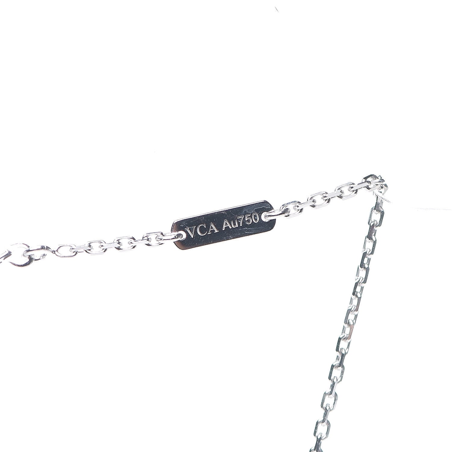 Van Cleef & Arpels 18K White Gold Diamond Small Frivole Pendant Necklace 3 of 6