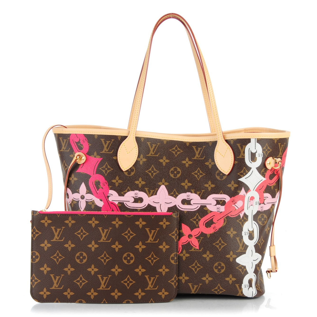 Louis Vuitton Monogram Bay Neverfull MM Rose Ballerine Poppy 1 of 7