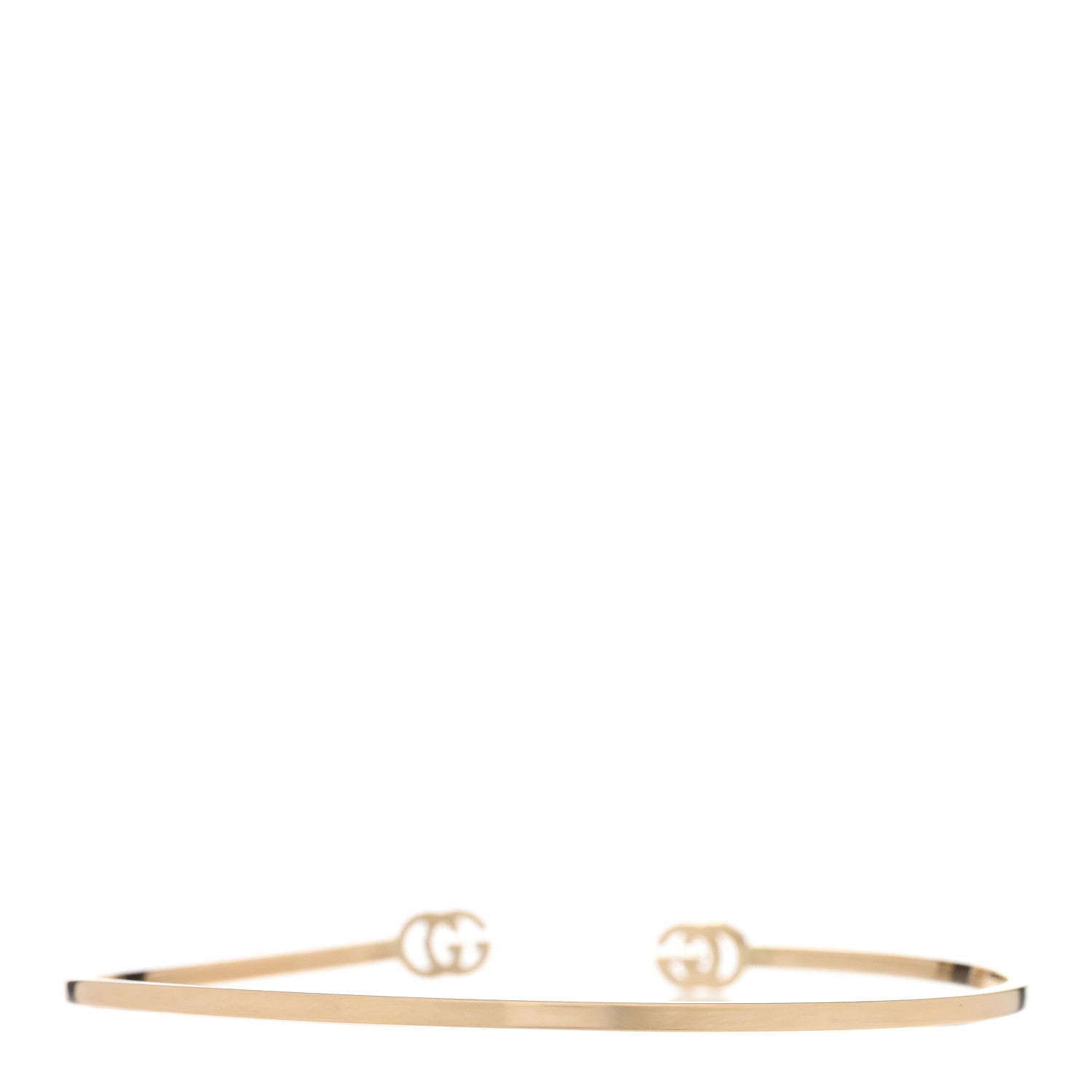 Gucci 18K Yellow Gold Diamond GG Running Cuff Bracelet 2 of 3