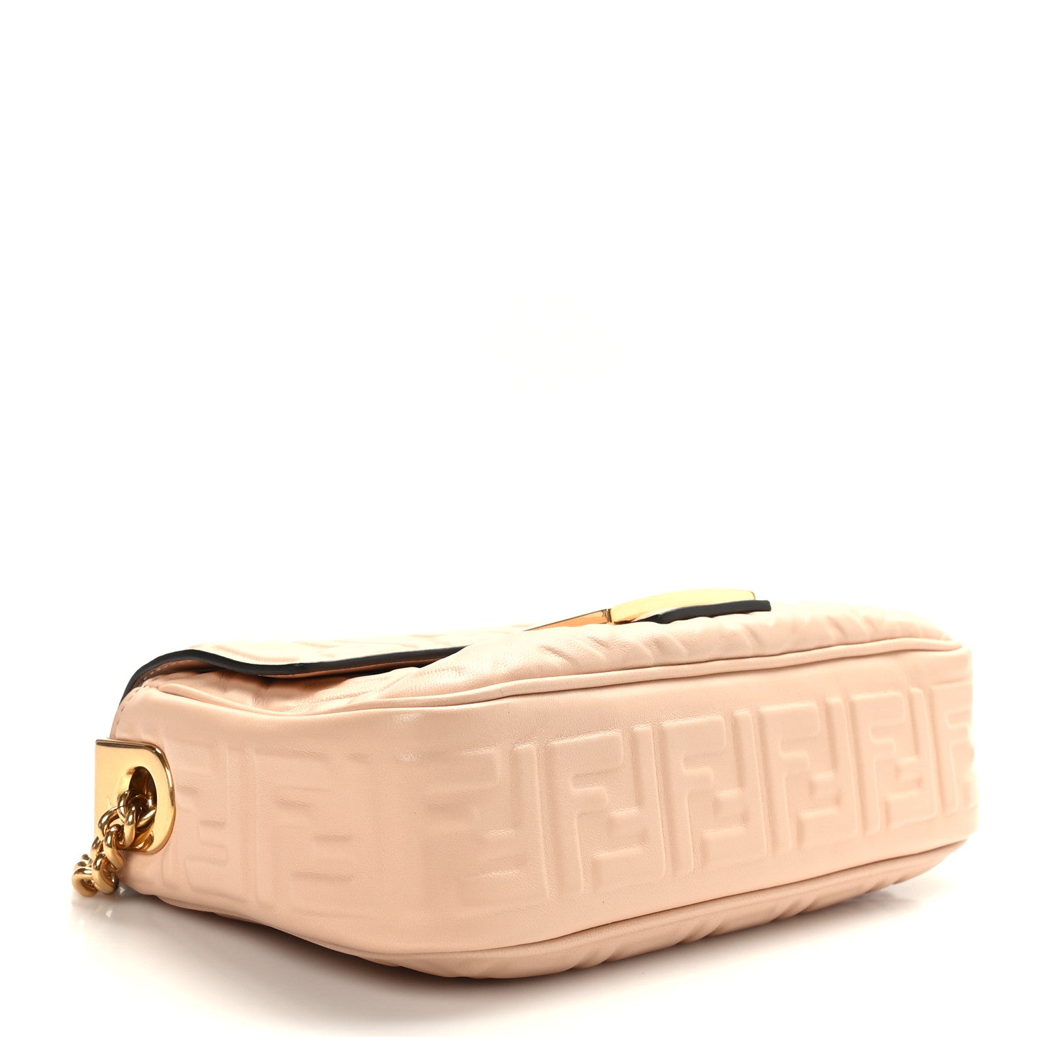 Fendi Nappa Small FF Embossed Midi Chain Baguette Light Rose 4 of 8