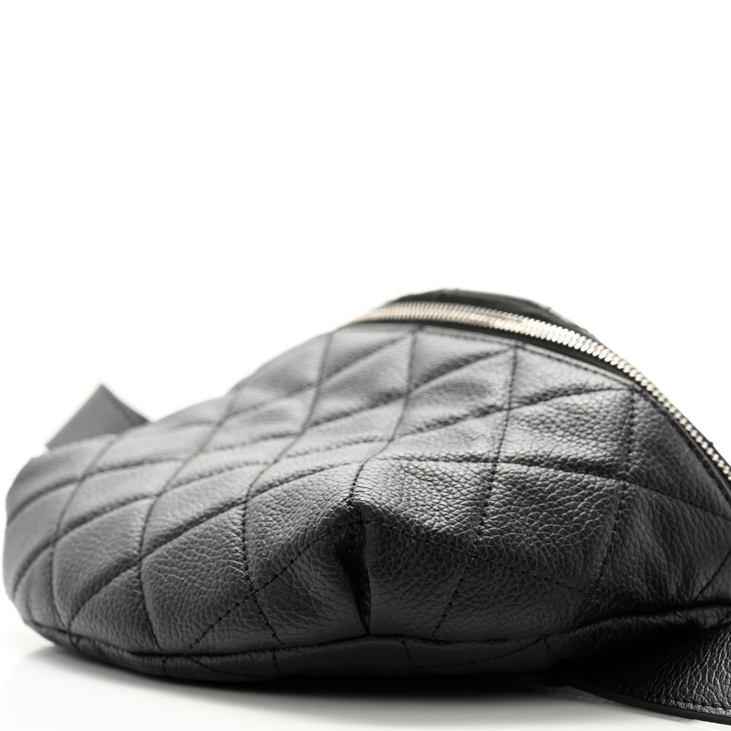 Chanel Grained Calfskin Quilted Waist Belt Bag Black 10 of 12