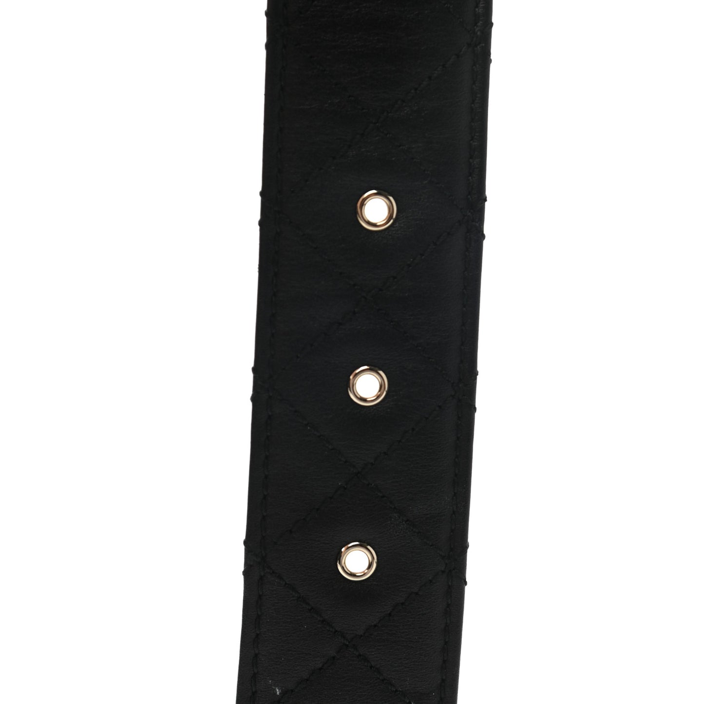 Lambskin Quilted CC Chain Belt 85 34 Black