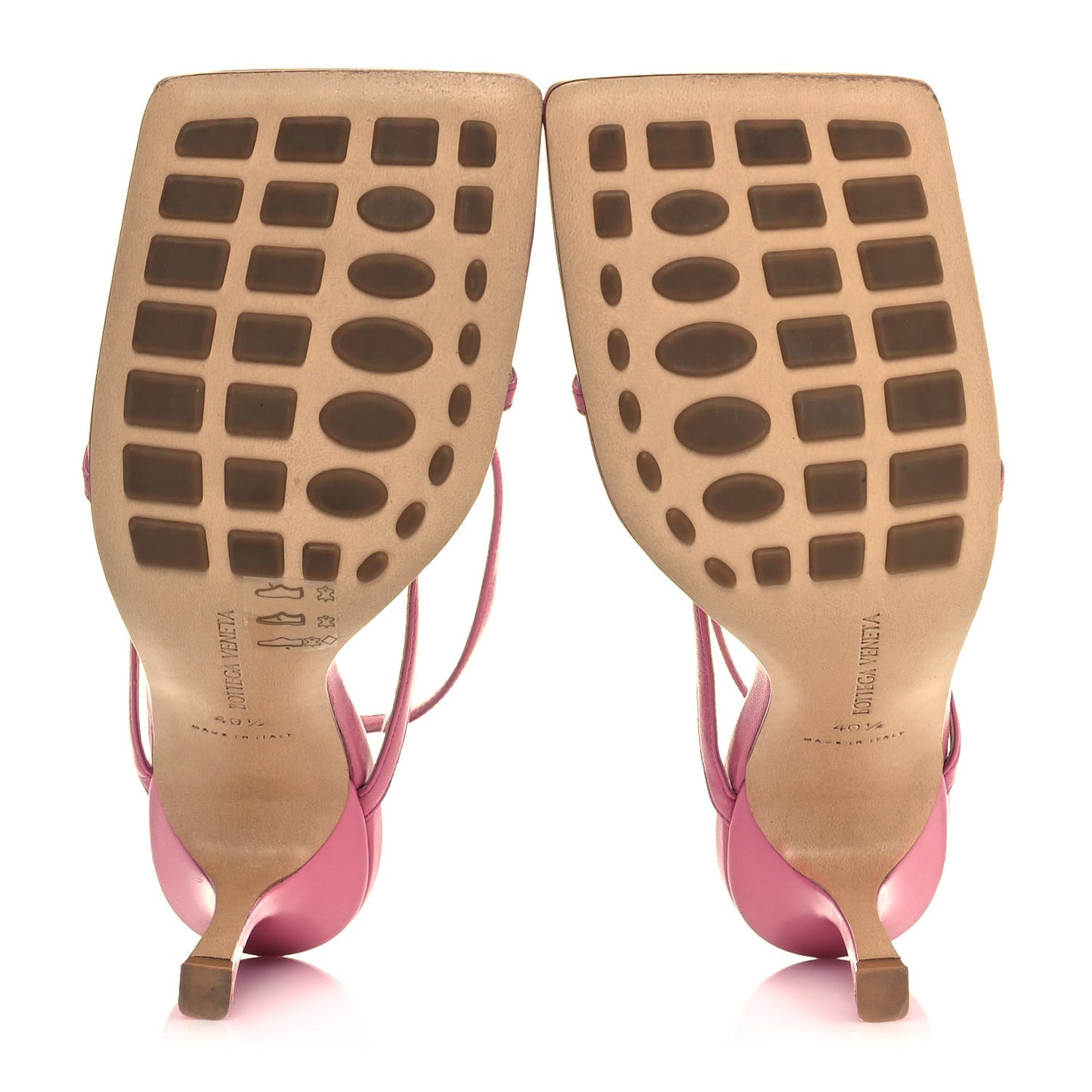 Lambskin Stretch Multi Strap 90mm Sandals 40.5 Fresia