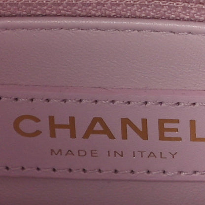Chanel Metallic Caviar Quilted Extra Mini Coco Handle Flap Light Pink 6 of 10