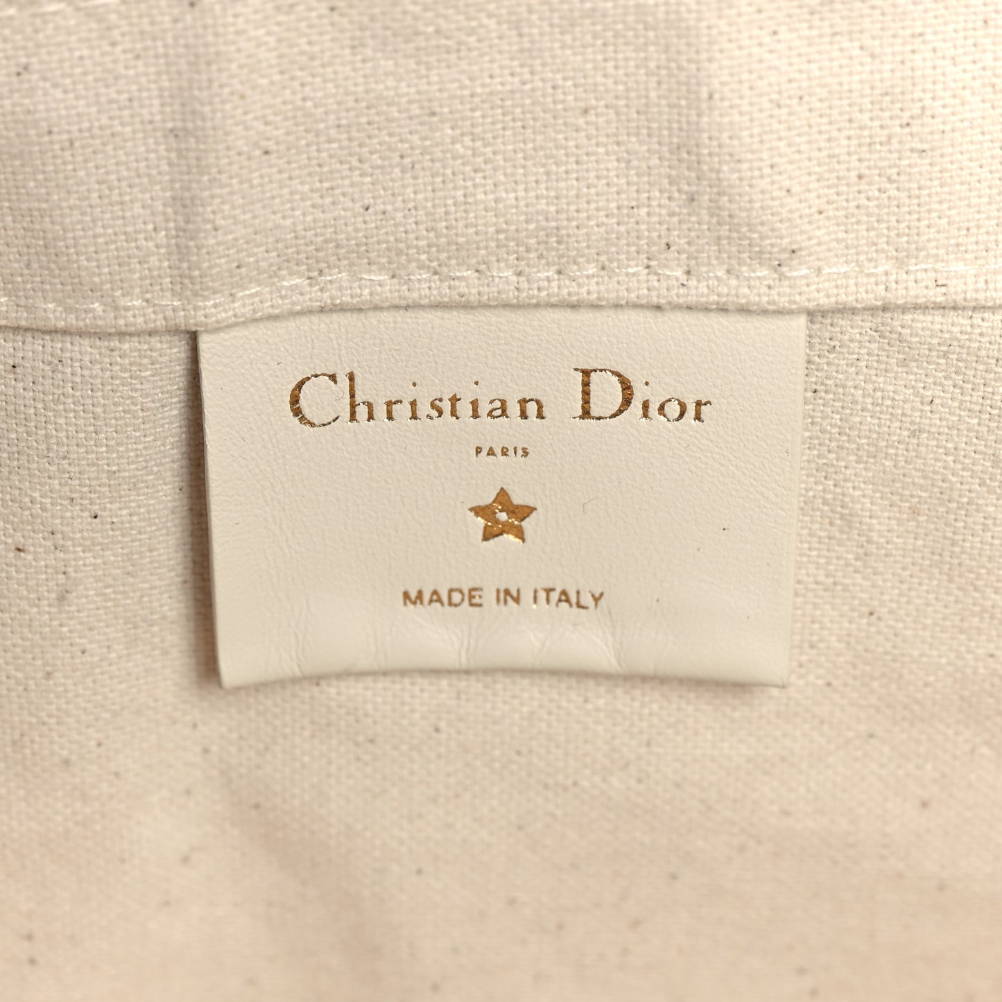 Canvas Print "We Are Dior" Tote Ivory Gold