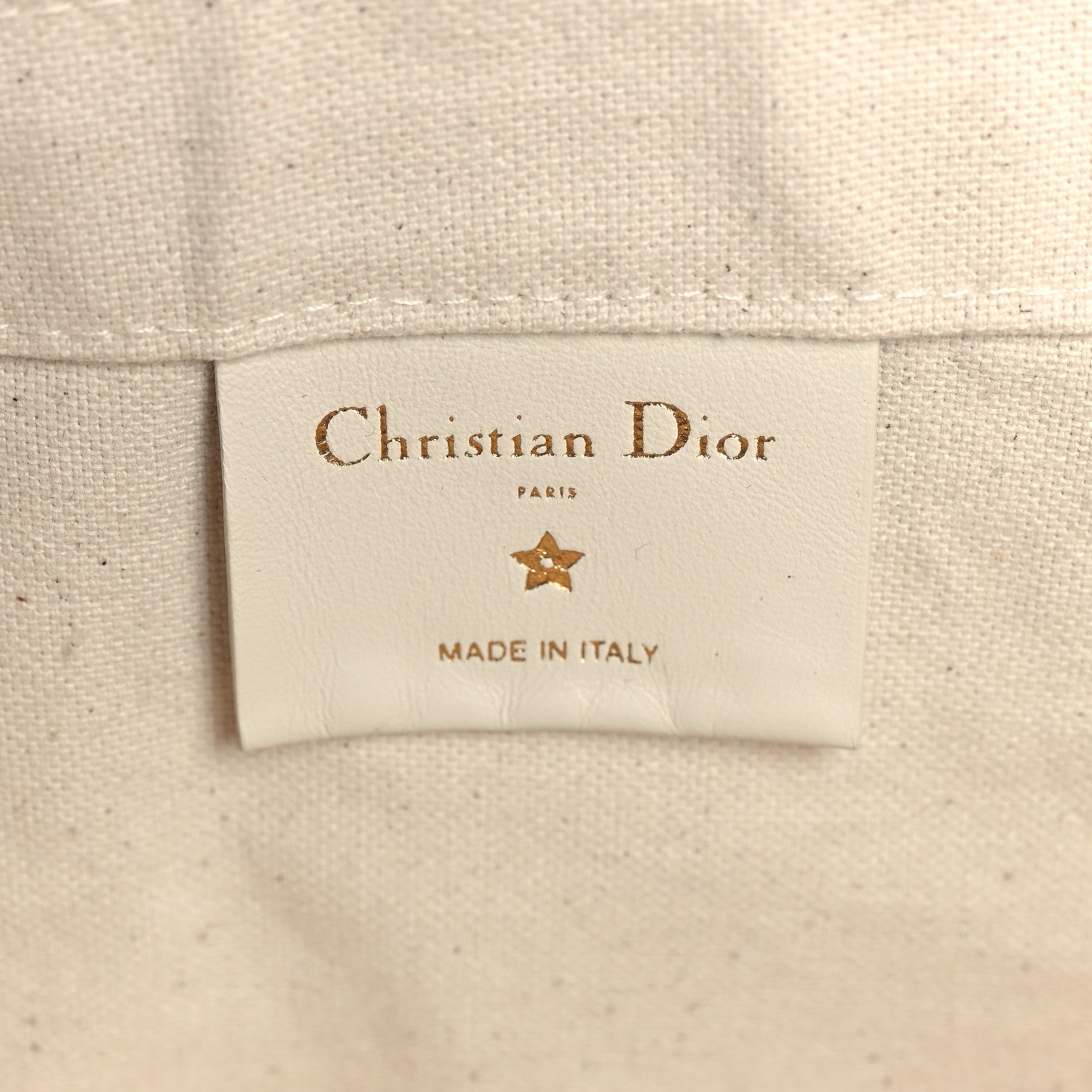 Christian Dior Canvas Print "We Are Dior" Tote Ivory Gold 6 of 8