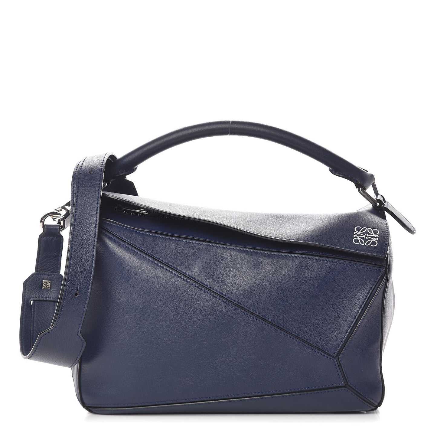 Calfskin Medium Puzzle Bag Marine