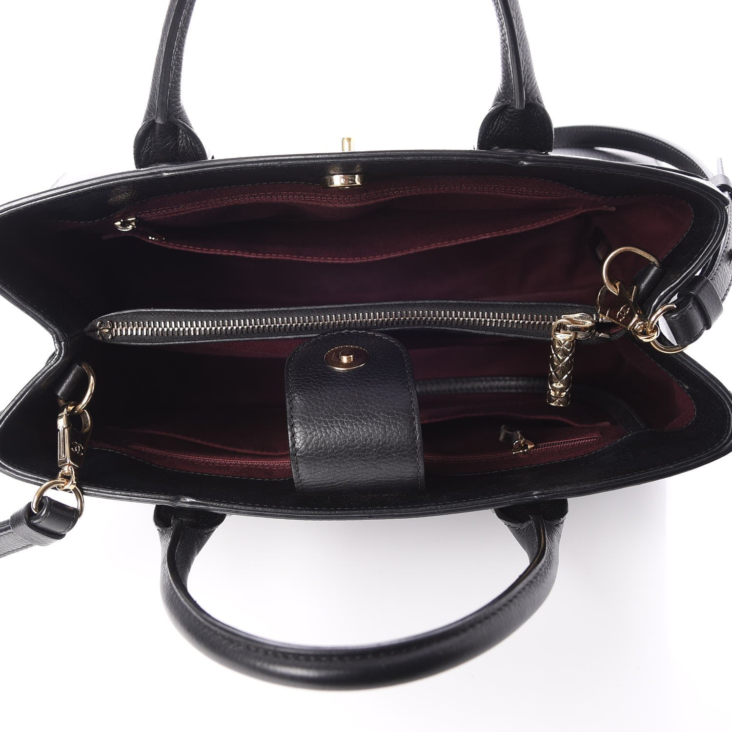 Chanel Grained Calfskin Medium Neo Executive Shopper Tote Black 6 of 8