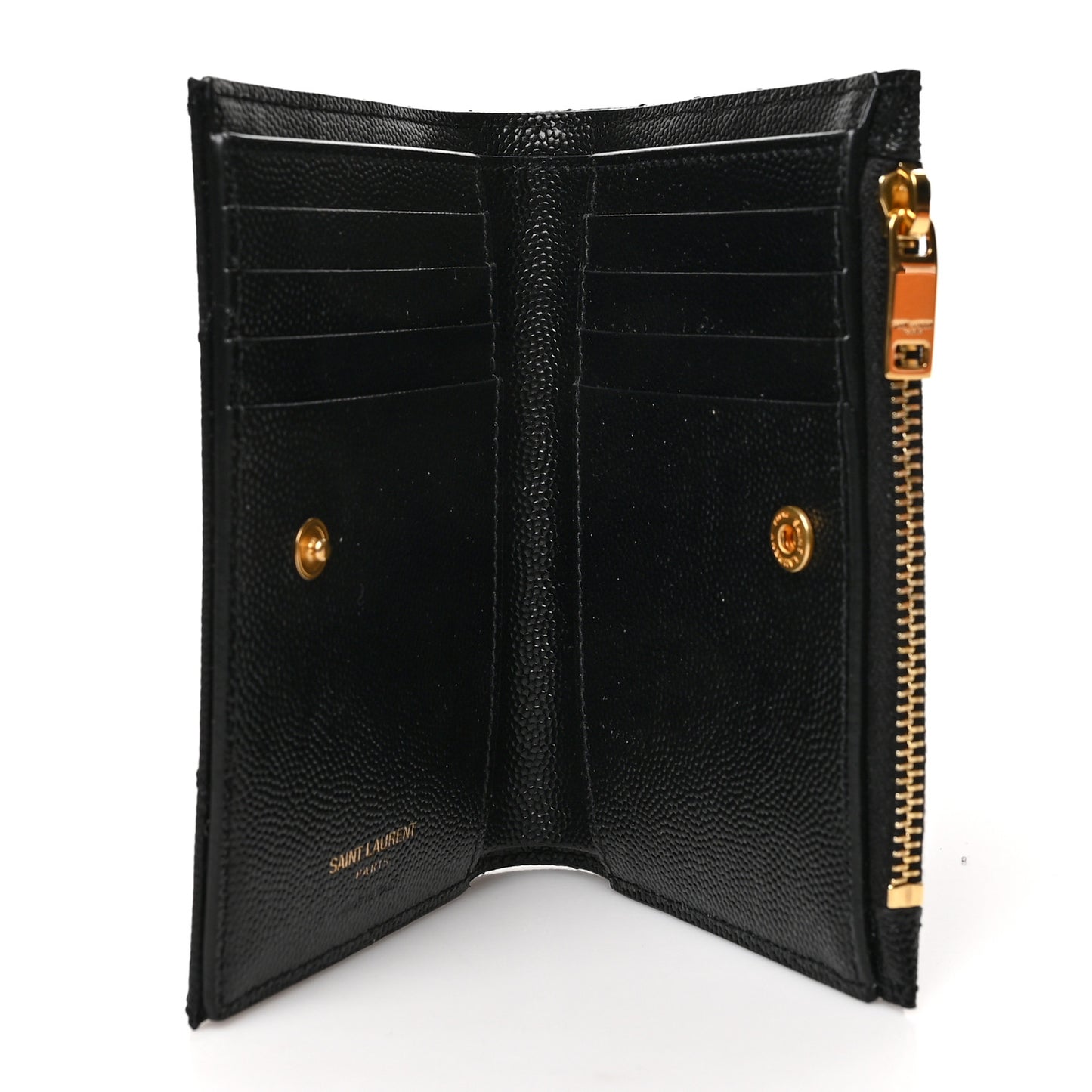 Grain De Poudre Matelasse Chevron Monogram Zipped Card Case Black
