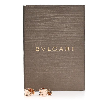 Bulgari 18K Rose Gold B.Zero1 Hoop Earrings 6 of 6