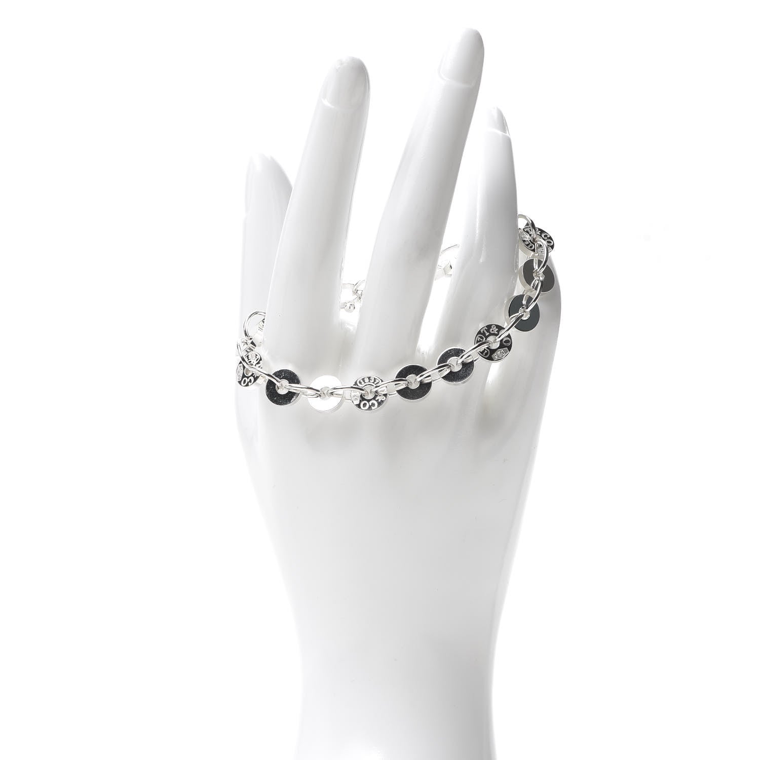 Tiffany Sterling Silver 1837 Circle Bracelet 2 of 4