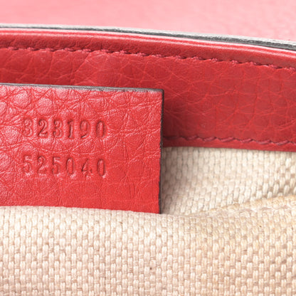 Gucci Pebbled Calfskin Small Soho Flap Crossbody Red 7 of 10