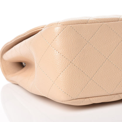 Chanel Caviar Quilted Jumbo Single Flap Beige Clair 9 of 14
