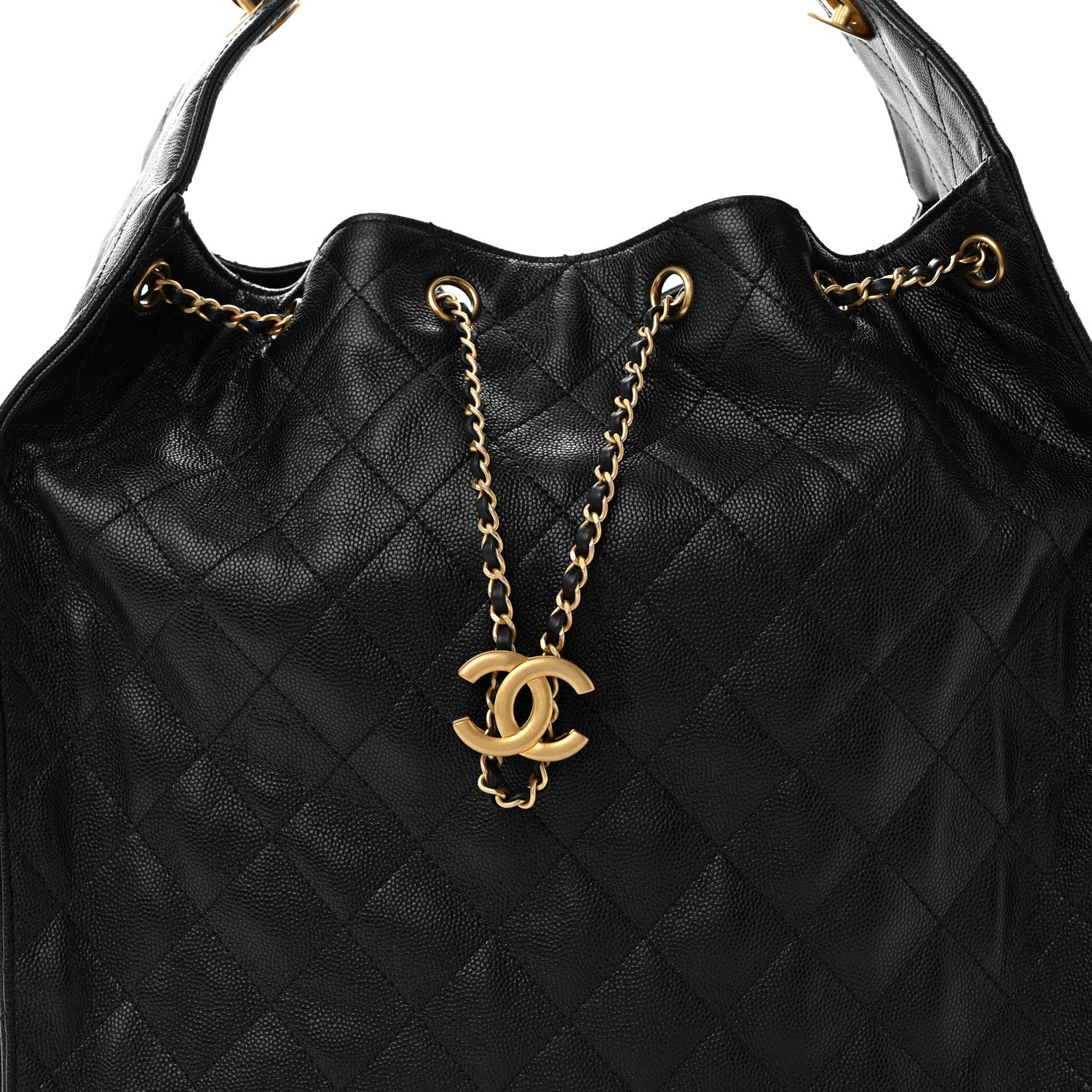Chanel Caviar Quilted Medium Chanel 25 Handbag Black 9 of 12