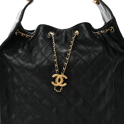 Chanel Caviar Quilted Medium Chanel 25 Handbag Black 9 of 12