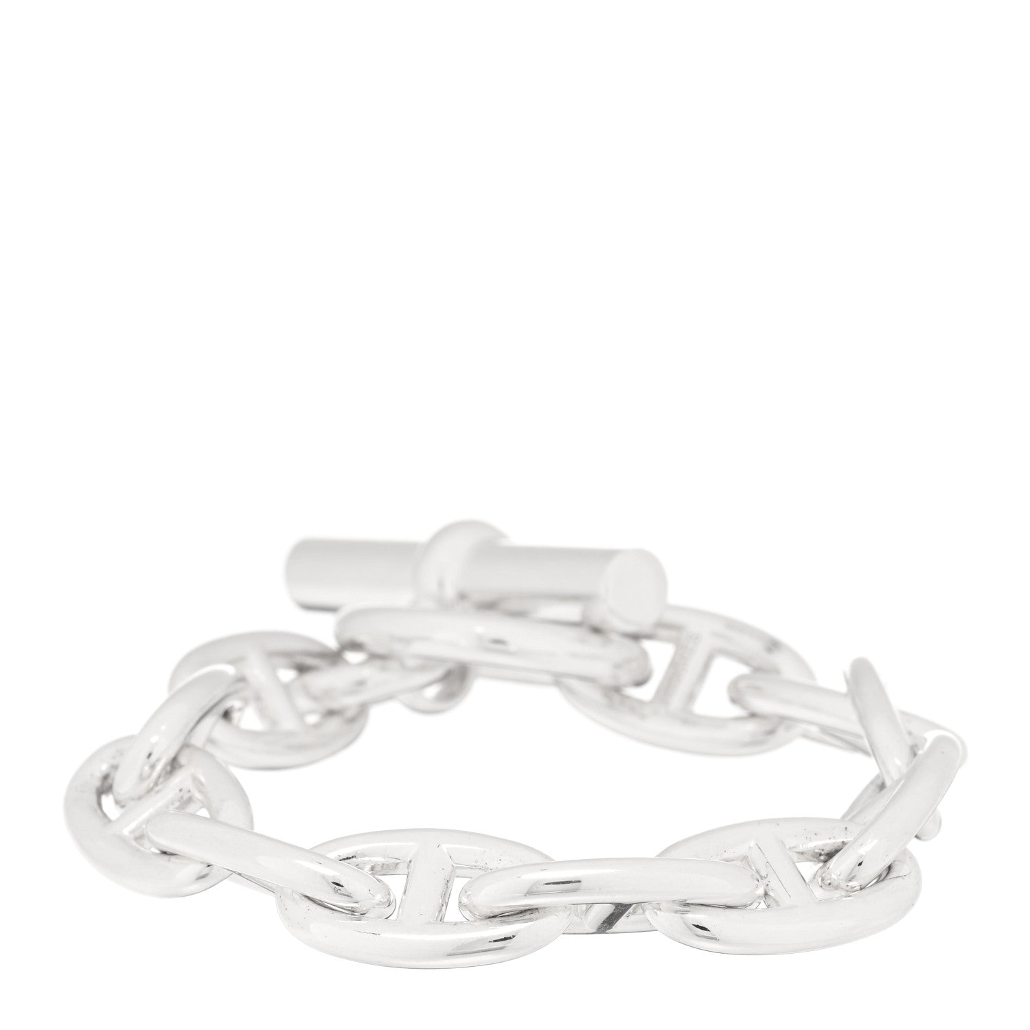 Hermes Sterling Silver GM Chaine D'Ancre Bracelet 2 of 4
