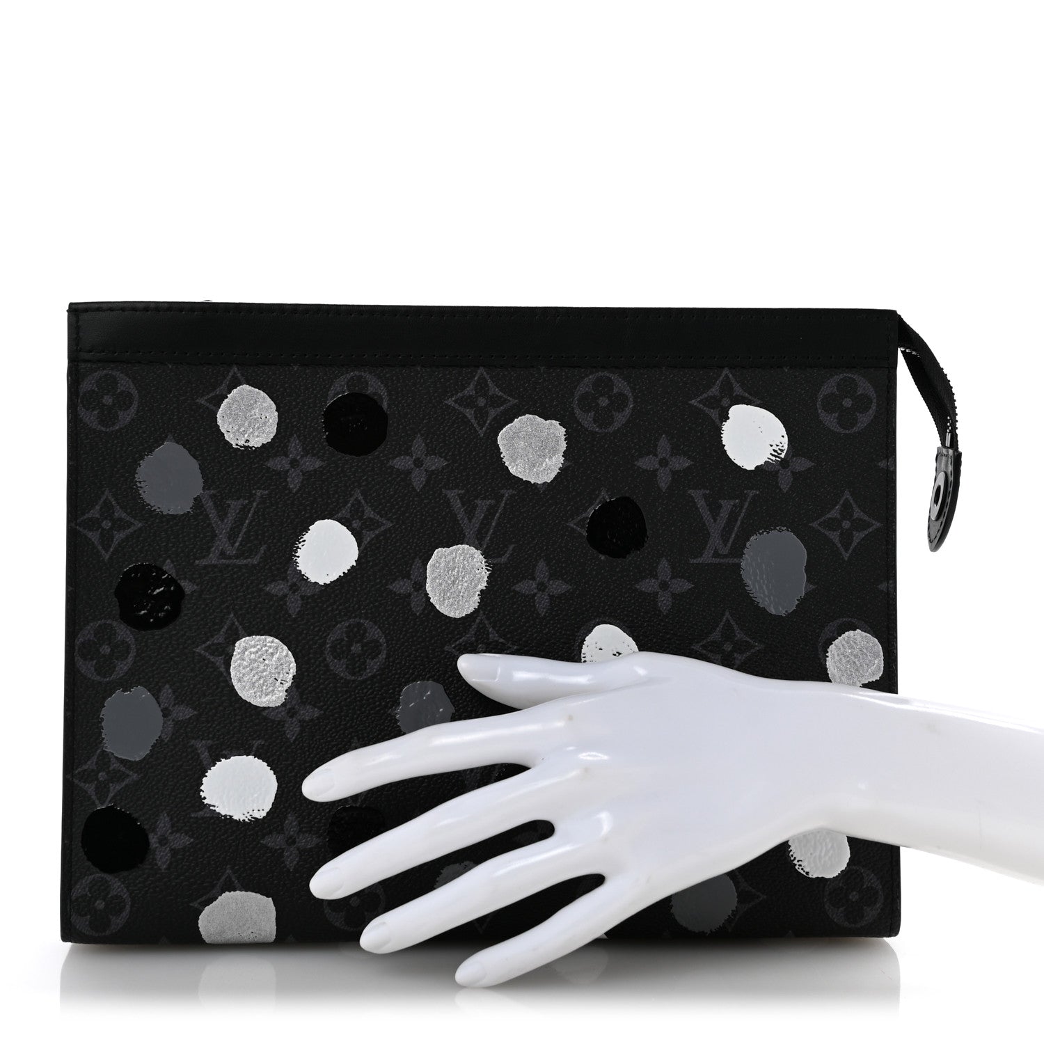Louis Vuitton LV X YK Monogram Eclipse Dots Pochette Voyage MM Black 2 of 9