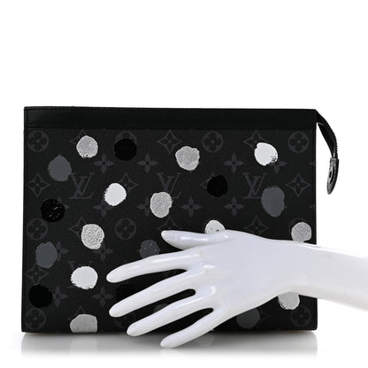 Louis Vuitton LV X YK Monogram Eclipse Dots Pochette Voyage MM Black 2 of 9