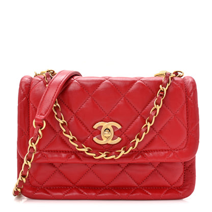Chanel Shiny Lambskin Quilted Mini Flap Red 1 of 11