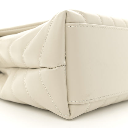 Saint Laurent Calfskin Y Quilted Monogram Small Loulou Chain Satchel Crema Soft 9 of 11