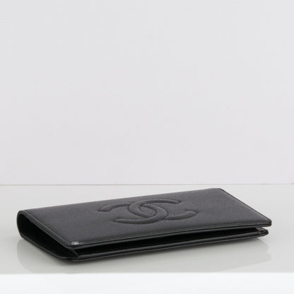 Chanel Caviar Timeless CC Yen Wallet Black 4 of 8