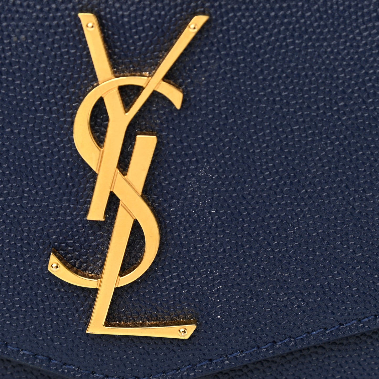 Grain De Poudre Monogram Uptown Chain Wallet Blue Charron
