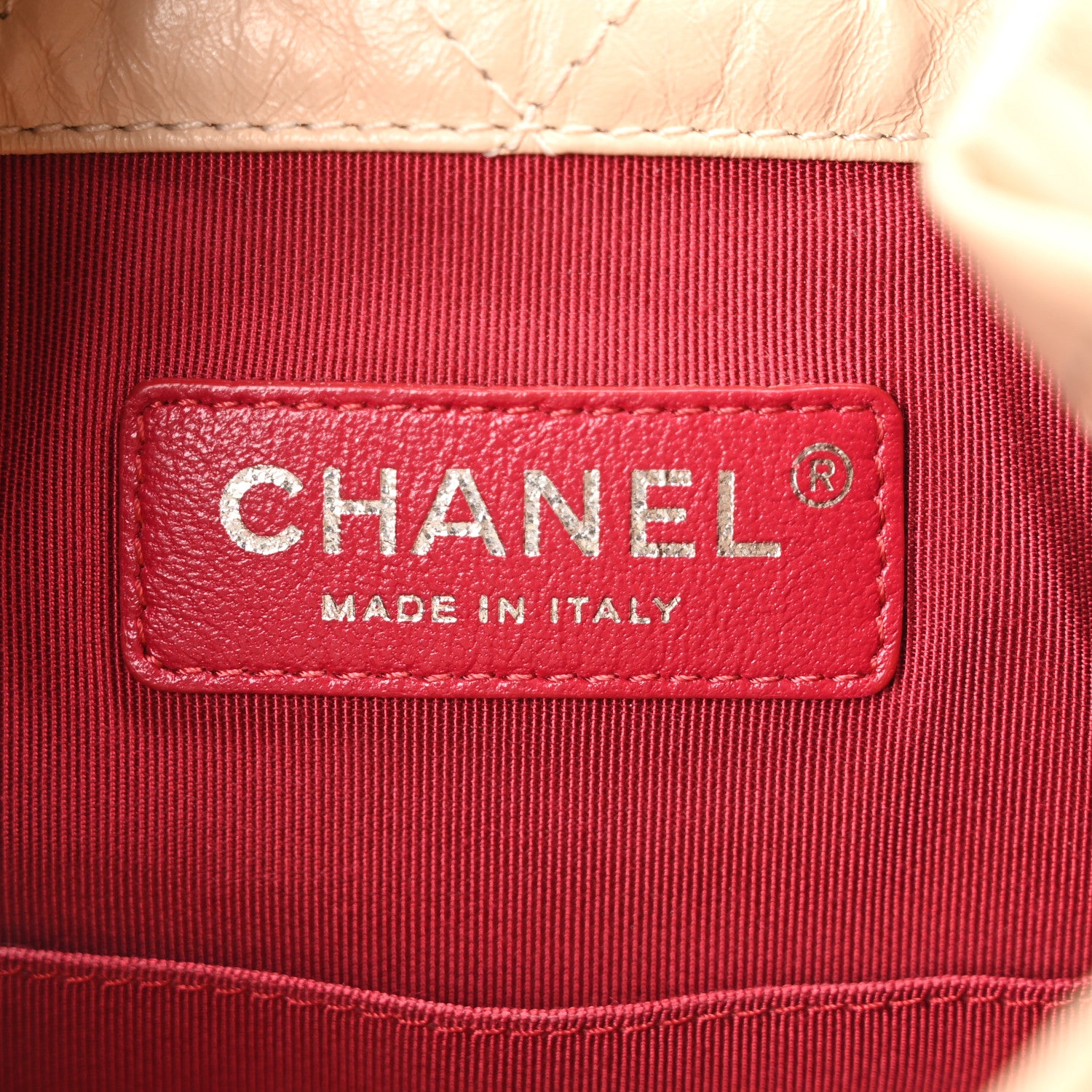 Chanel Aged Calfskin Quilted Small Gabrielle Backpack Beige Black 6 of 10