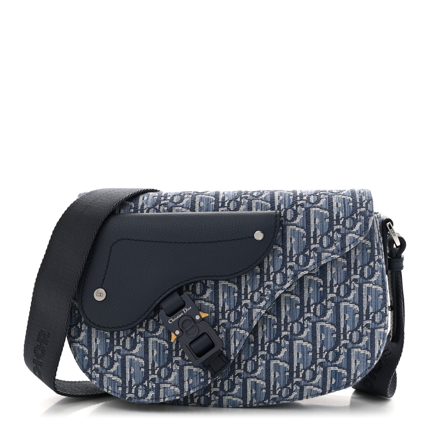 Christian Dior Oblique Saddle Messenger Pouch Blue 1 of 10