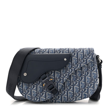 Christian Dior Oblique Saddle Messenger Pouch Blue 1 of 10