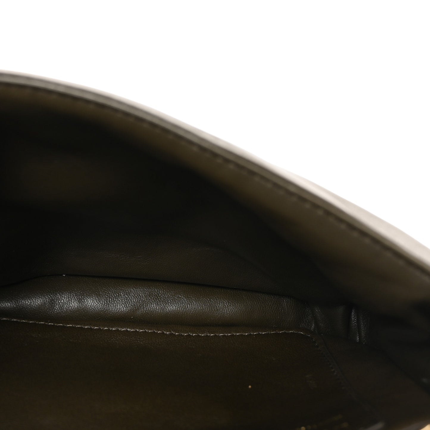 Lambskin Pleated Goya Puffer Bag Dark Khaki