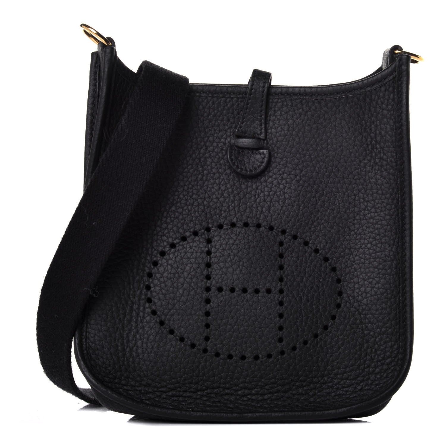Hermes Taurillon Clemence Evelyne TPM Black 1 of 8