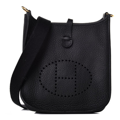 Hermes Taurillon Clemence Evelyne TPM Black 1 of 8