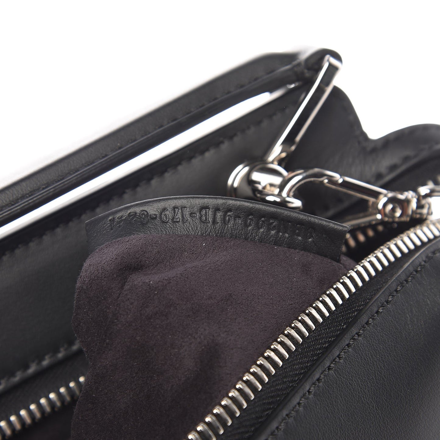 Vitello Baltico Dolce Nappa Lace Up Small Dotcom Click Chain Satchel Black