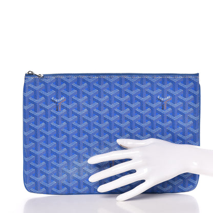 Goyard Goyardine Senat Pochette MM Sky Blue 2 of 9