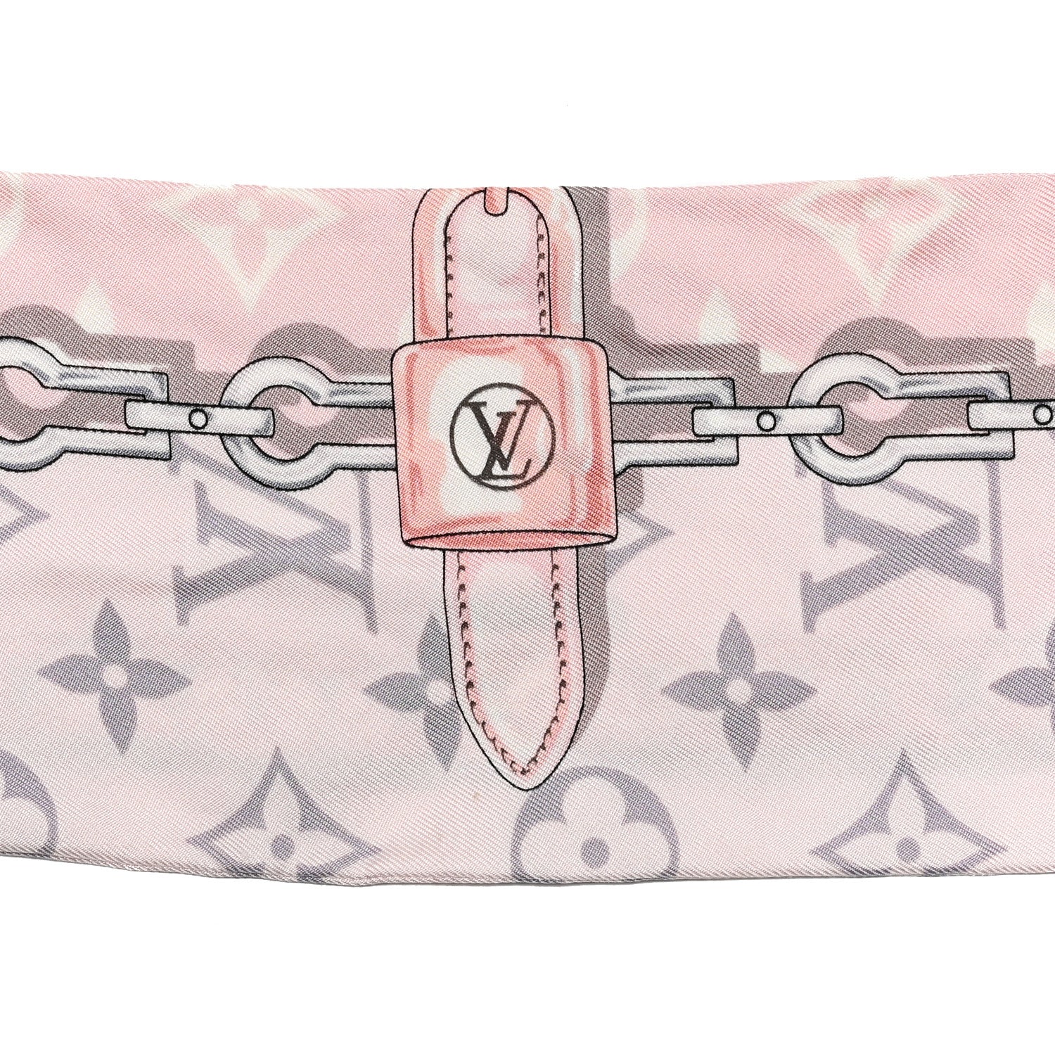 Louis Vuitton Silk Monogram Confidential Bandeau Light Pink 4 of 4