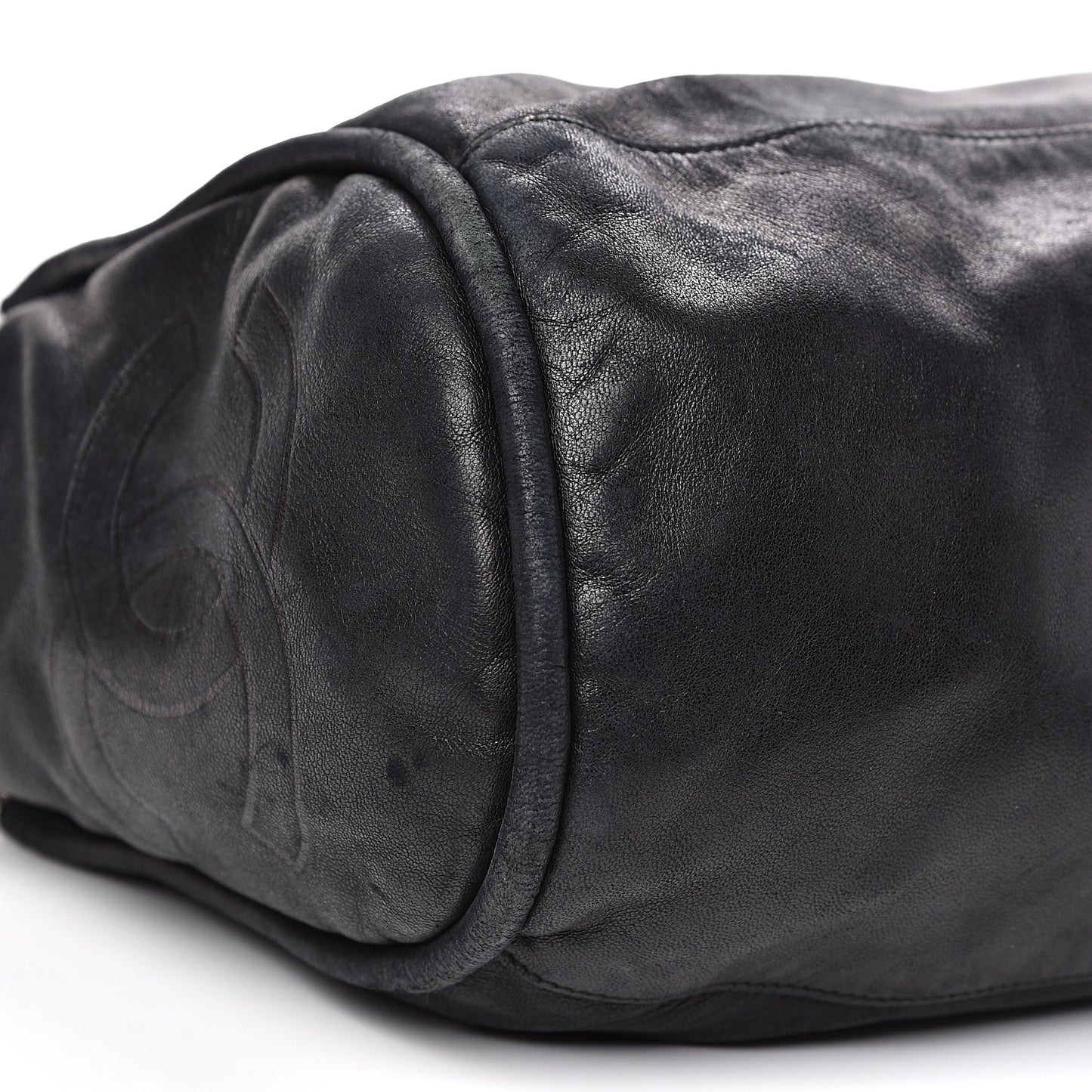 Lambskin Large Ultimate Soft Tote Black