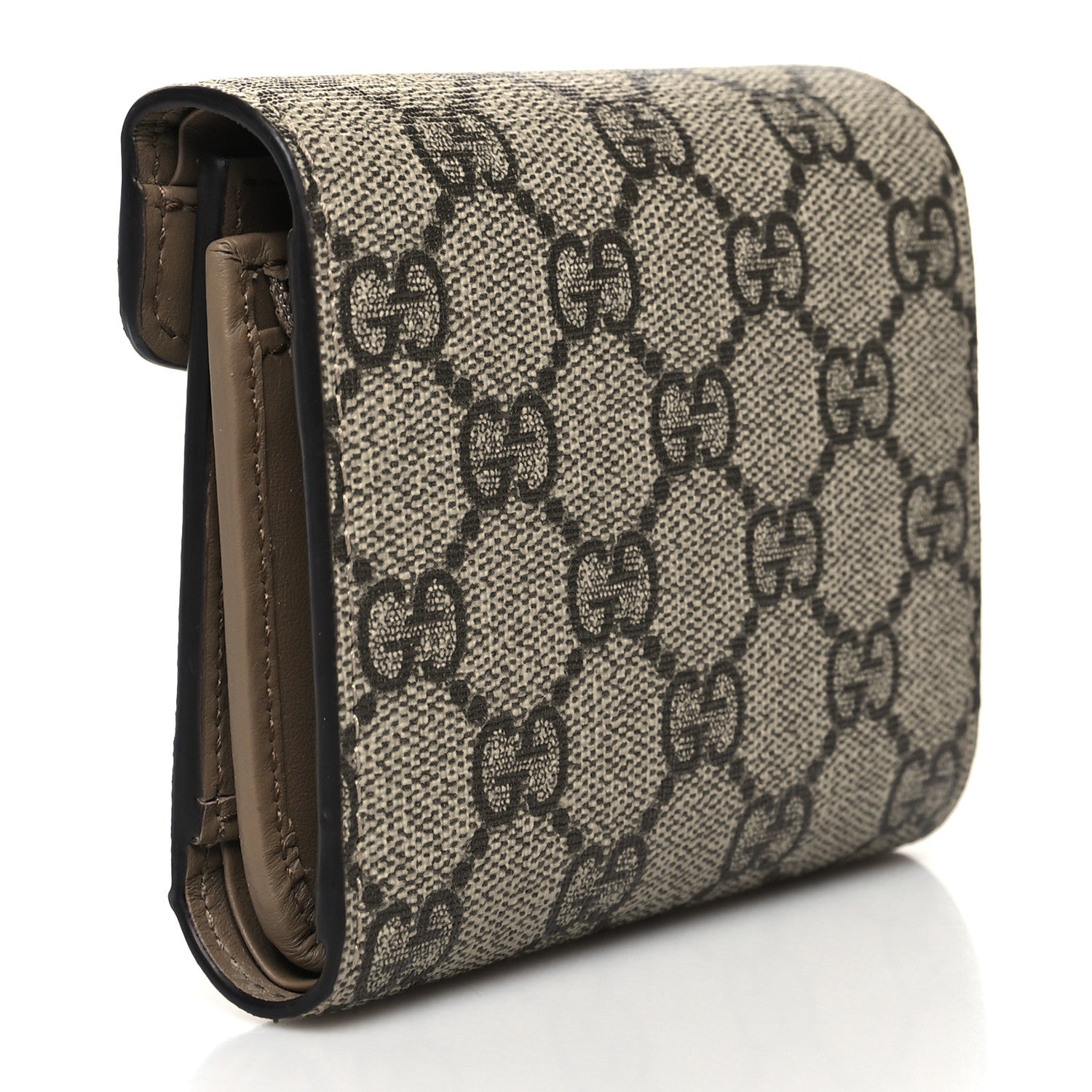 Gucci GG Supreme Monogram Dionysus Card Case Wallet Beige Taupe 3 of 10