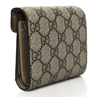 Gucci GG Supreme Monogram Dionysus Card Case Wallet Beige Taupe 3 of 10